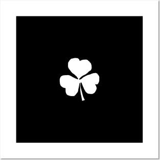 Small White Shamrock for St Patricks Day Posters and Art